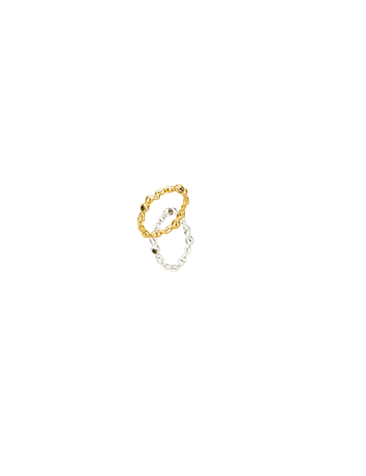 Bague minimaliste en argent recyclé 925 et vermeil sertie de pierres fines naturelles, bijou éthique – Osmo Paris