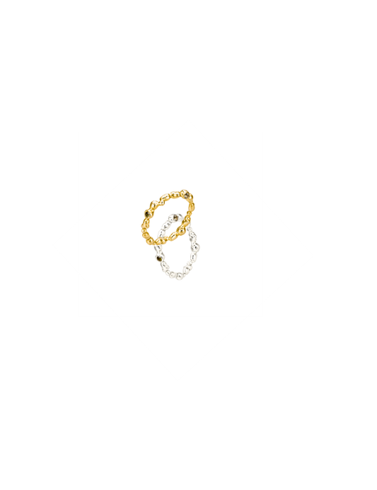 Bague minimaliste en argent recyclé 925 et vermeil sertie de pierres fines naturelles, bijou éthique – Osmo Paris