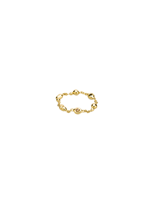 Bague minimaliste en vermeil sur argent recyclé 925 sertie de pierres fines naturelles, bijou éthique – Osmo Paris