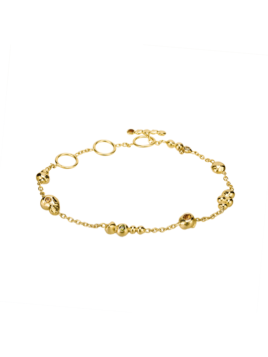 Bracelet Mobile en argent recyclé 925 et vermeil serti de pierres fines naturelles, bijou éthique – Osmo Paris