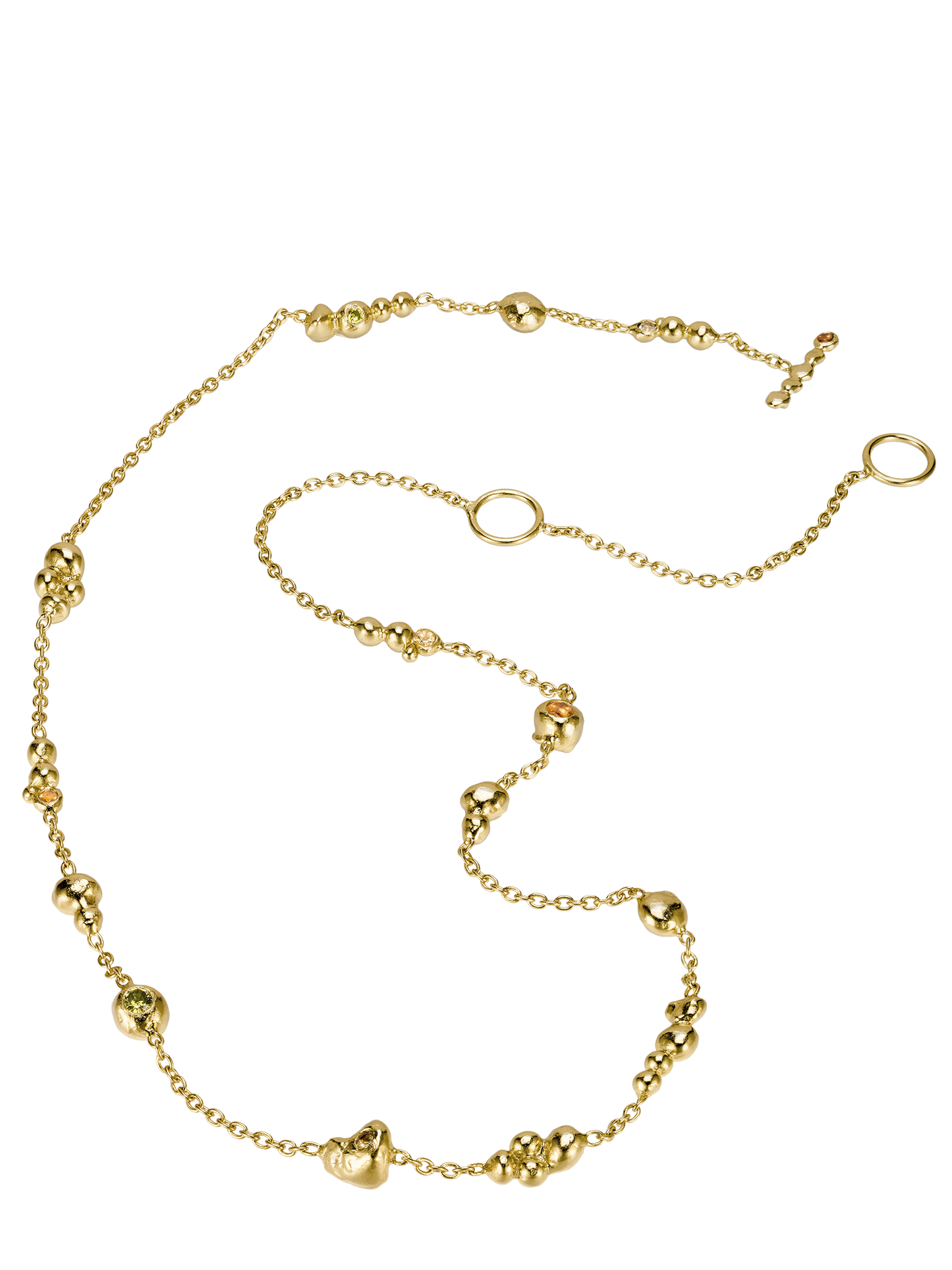 Collier Mobile en argent recyclé 925 et vermeil serti de pierres fines naturelles, bijou éthique – Osmo Paris