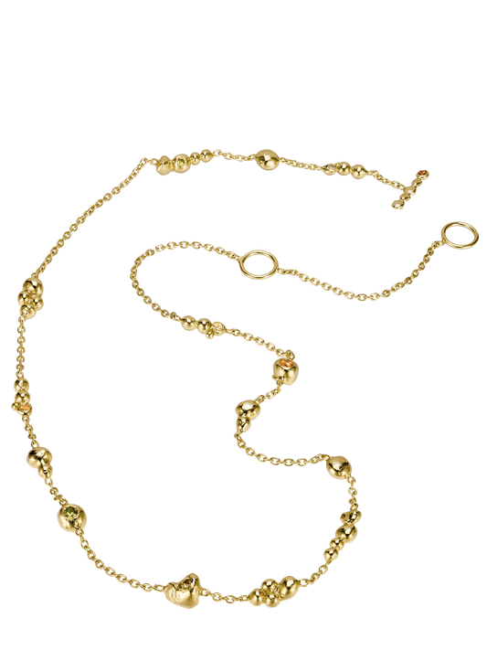 Collier Mobile en argent recyclé 925 et vermeil serti de pierres fines naturelles, bijou éthique – Osmo Paris